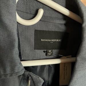 Banana Republic Men's Charcoal Gray Raincoat